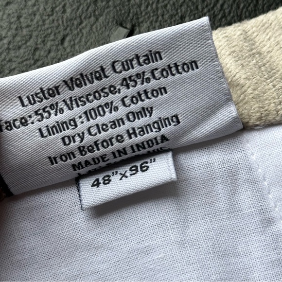 NWOT QUINCE Luster Velvet Curtain Cotton Back Light Filtering Silver 48x96” - Picture 8 of 14